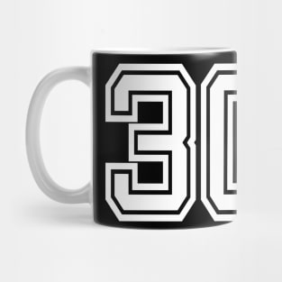 Number 30 for a sports team, group, or community Mug